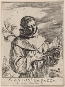Svatý Antonín z Padovy od Giovanni Francesco Barbieri, called Guercino