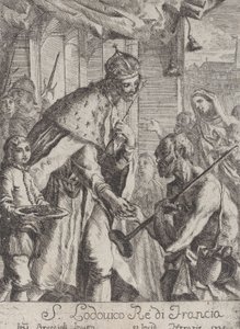 Svatý Ludvík dává almužnu chudým, 1735. od Giovanni Francesco Braccioli