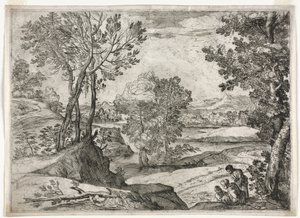 Krajina s rodinou, 1643. od Giovanni Francesco Grimaldi