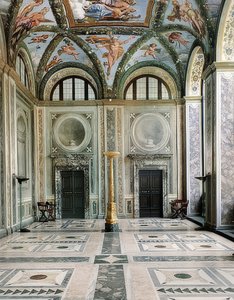 Loggia of Amor a Psyche, západní strana Villa la Farnesina, přízemí. kolem roku 1517 od Giovanni Francesco Penni