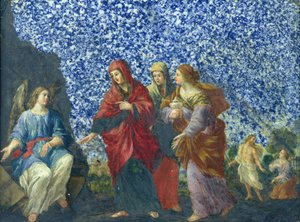 Svaté ženy u hrobu (olej na mramoru) od Giovanni Francesco Romanelli