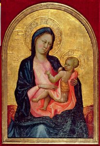 Madonna of Humility, c.1410 (tempera a plátkové zlato na panelu)