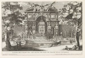 Fontein se setkal s hydraulisch orgelem v de tuinen van de Villa d