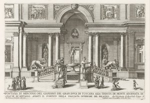 Loggia en tuin van de Villa Medici te Rome Merkurova fontána v zahradě velkovévody z Toskánska v Trinita de Monti (...) (název na objektu) Fontány v palácích a zahradách Říma (název série) Fonteinen in de paleizen en tuinen van Rome (se od Giovanni Francesco Venturini