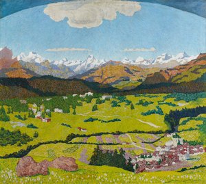 Panorama Flims. Triptych, centrální panel, 1904.