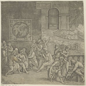 Škola filozofa od Giovanni Jacopo Caraglio (attributed to)
