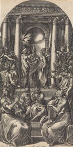 Sňatek Panny, ca. 1525-26. od Giovanni Jacopo Caraglio