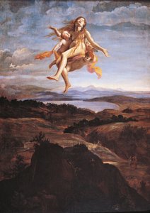 Marie Magdalena vzatá do nebe anděly, Giovanni Lanfranco (1582-1647)