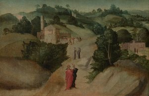 Scény z legendy, pravděpodobně kolem 1515-1520 (olej na plátně) od Giovanni Larciani