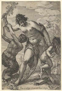 Venuše šlehající Cupid s růžemi, počátek 17. stol., počátek 17. stol. od Giovanni Luigi Valesio