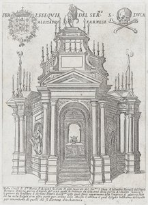 Katafalque pro vévodu Alessandra Farnese, 1593