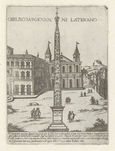 Lateránský obelisk za St. John Lateran v Římě Obelisco a S. Giovanni Laterano (název na objektu) Moderní a starověké památky a budovy v Římě (název série) Ornamenti di fabriche antichi et moderni dell