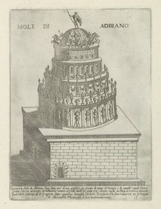 Hadriánovo mauzoleum Mole di Adriano (název na objektu) Moderní a starověké památky a budovy v Římě (název série) Ornamenti di fabriche antichi et moderni dell