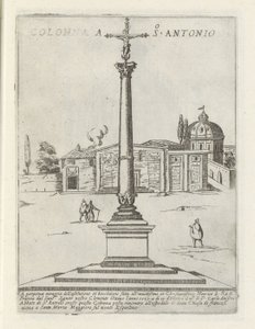 Sloup ze San Antonia Colonna a S. Antonio (název na objektu) Moderní a starověké památky a budovy v Římě (název série) Ornamenti di fabriche antichi et moderni dell