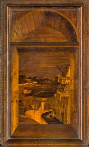 Lignaean Canonical Choir, intarzie Giovanni Maria Platina 1484, Superior Stall
