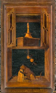 Lignaean Canonical Choir, intarzie Giovanni Maria Platina 1484, Superior Stall