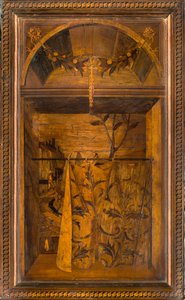 Lignaean Canonical Choir, intarzie Giovanni Maria Platina 1484, Superior Stall