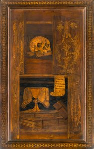 Lignaean Canonical Choir, intarzie Giovanni Maria Platina 1484, Superior Stall