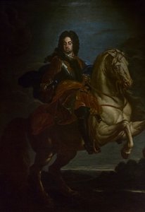 Portrét Francesca Farnese na koni, kolem roku 1705 (olej na plátně)
