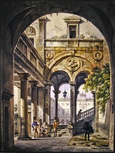 Architektonické Capriccio od Giovanni Migliara