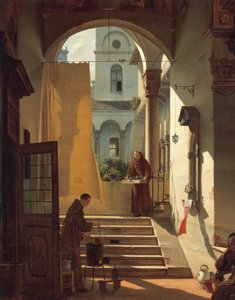 Lékárník kláštera, Giovanni Migliara, detail od Giovanni Migliara