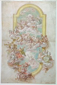 Kresba, Strop s Jupiterem, červen, 1718-30