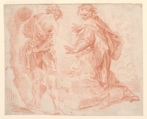 Postavy stojící a klečící od Giovanni Paolo Panini