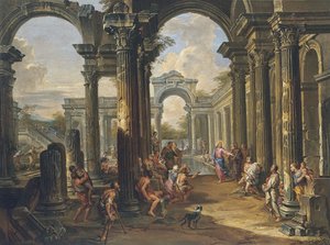 Bazén Bethesda od Giovanni Paolo Pannini