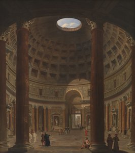 Interiér Pantheonu, Řím od Giovanni Paolo Pannini