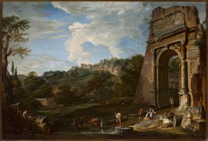 Krajina s Titovým obloukem od Giovanni Paolo Pannini