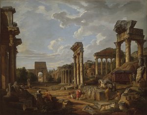 Capriccio z Fora Romana, 1741 od Giovanni Paolo Pannini