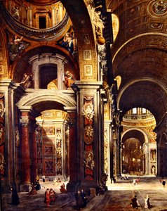 Kardinál Melchior de Polignac na návštěvě svatého Petra v Římě, 1730 od Giovanni Paolo Pannini