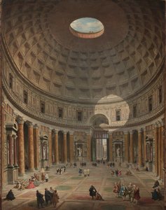 Interiér Pantheonu, Řím, 1747 od Giovanni Paolo Pannini