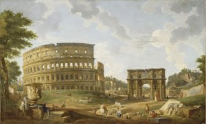 Pohled na Koloseum, 1747 od Giovanni Paolo Pannini