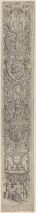 Ornament Panel: Nereid a dvě děti hrající na hudební nástroje