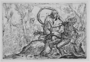 The Flaying of Marsyas, polovina 17. století.