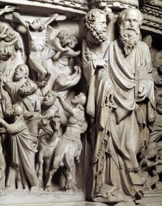 Detail reliéfů Židle realizovaný Giovanni Pisano od Giovanni Pisano