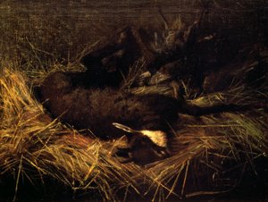 Mrtvý kamzík od Giovanni Segantini