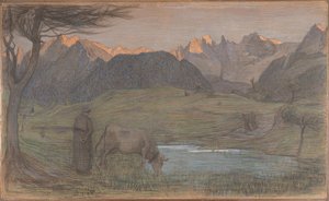 Studie k filmu "La Vita" od Giovanni Segantini