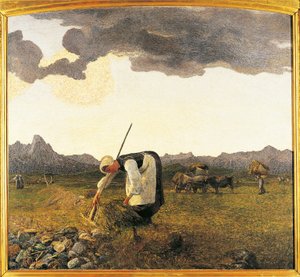 Švýcarsko, Svatý Mořic, Sklizeň sena od Giovanni Segantini