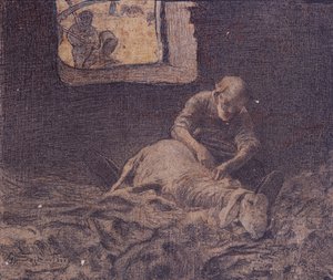Střihač ovcí od Giovanni Segantini