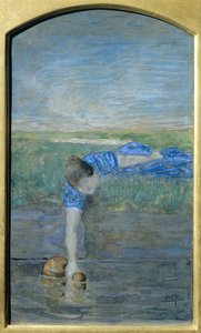 Ženy u řeky, Giovanni Segantini (1858-1899) od Giovanni Segantini