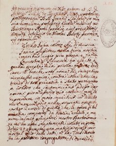 Ručně psaná stránka smlouvy o hudbě od Giovanniho Spatara od Giovanni Spataro