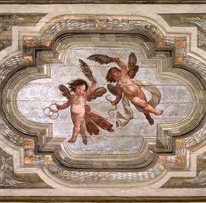 Cupids, klenba Síně teologických ctností (freska) od Giovanni Stefano Danedi