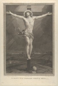 Kristus ukřižovaný na kříži, lebka na základně, ca. 1770-1803.