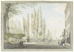 Pohled na Villa Montalto v Římě La ville Negroni (název na objektu) Pohledy na Řím a okolí (název série)