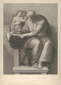 Kumská Sibyla podle fresky od Michelangela v Sixtinské kapli, 1784-90.