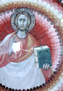 Kristovo požehnání (freska) od Giovanni di Corraduccio