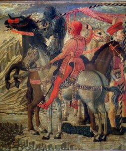 Epizody života svatého Mikuláše z Bari (St Nicholas z Myry) - Predelle - Detail - Malba Giovanni di Francesco (asi 1428-1459) Florencie 15. století Casa Buonarroti od Giovanni di Francesco del Cervelliera