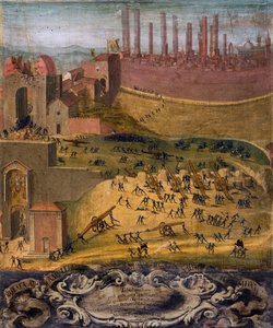 Vítězství Porta Camollia v Sieně roku 1526 (tempera na panelu) od Giovanni di Lorenzo Cini